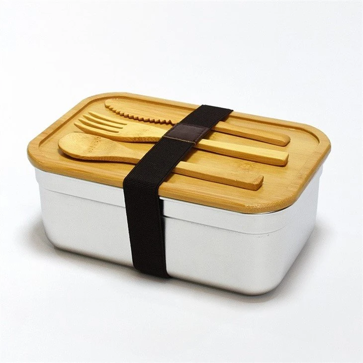 Stainless Steel crisper Box with Bamboo Lid