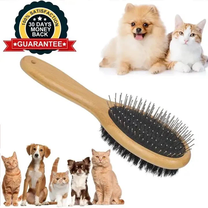Double Sided Bamboo Pet Brush